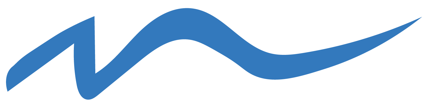 Un'onda blu segno distintivo di Bluethesign