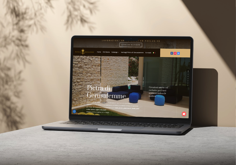 Sito web pietradigerusalemme.com_ Bluethesign